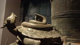 A sculpture on the ancient bronze water clock that Nellie described.