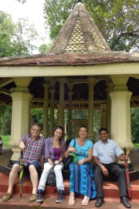 The Stapels family and guide at the Royal Botanical Gardens.l