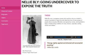 Nellie Bly website created by Callie Slevin
